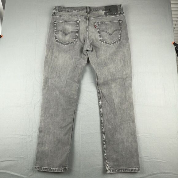 Levi's 511 Jeans Slim Skinny Straight Mens Gray Med Wash Low Rise Size 36x32 - Picture 5 of 16